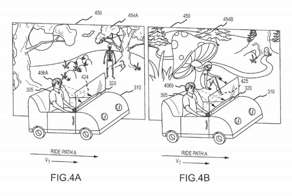 Patent for ride controlled by a guest's emotions.