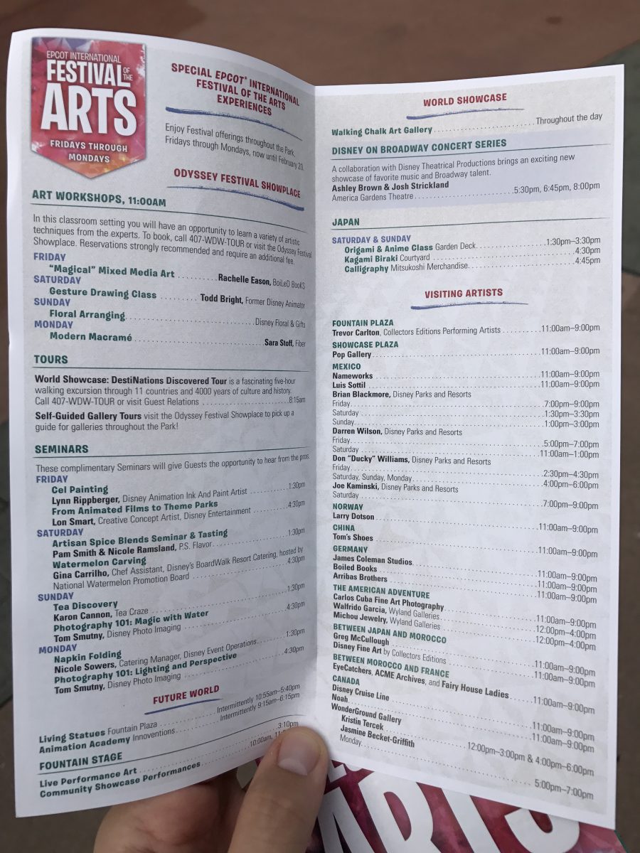 GUIDE & REVIEW: The Epcot International Festival of the Arts 2017; Food Studios, Seminars, & More