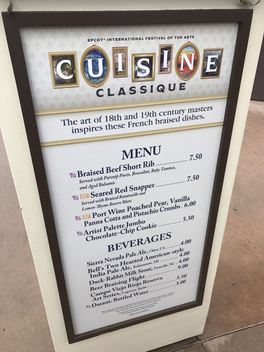 REVIEW: "Cuisine Classique" Food Studio - Epcot International Festival of the Arts