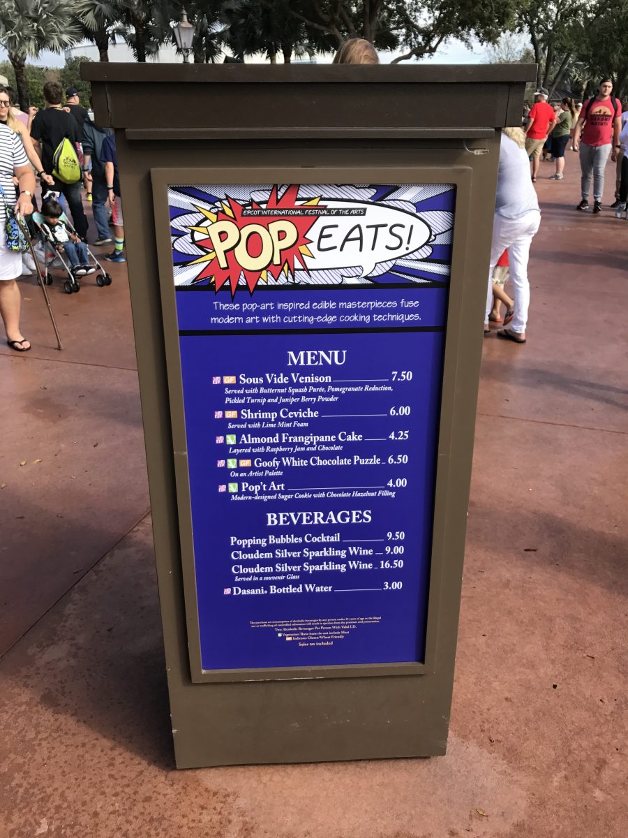 REVIEW: &ldquo;POP Eats!&rdquo; Food Studio &ndash; Epcot International Festival of the Arts 2017