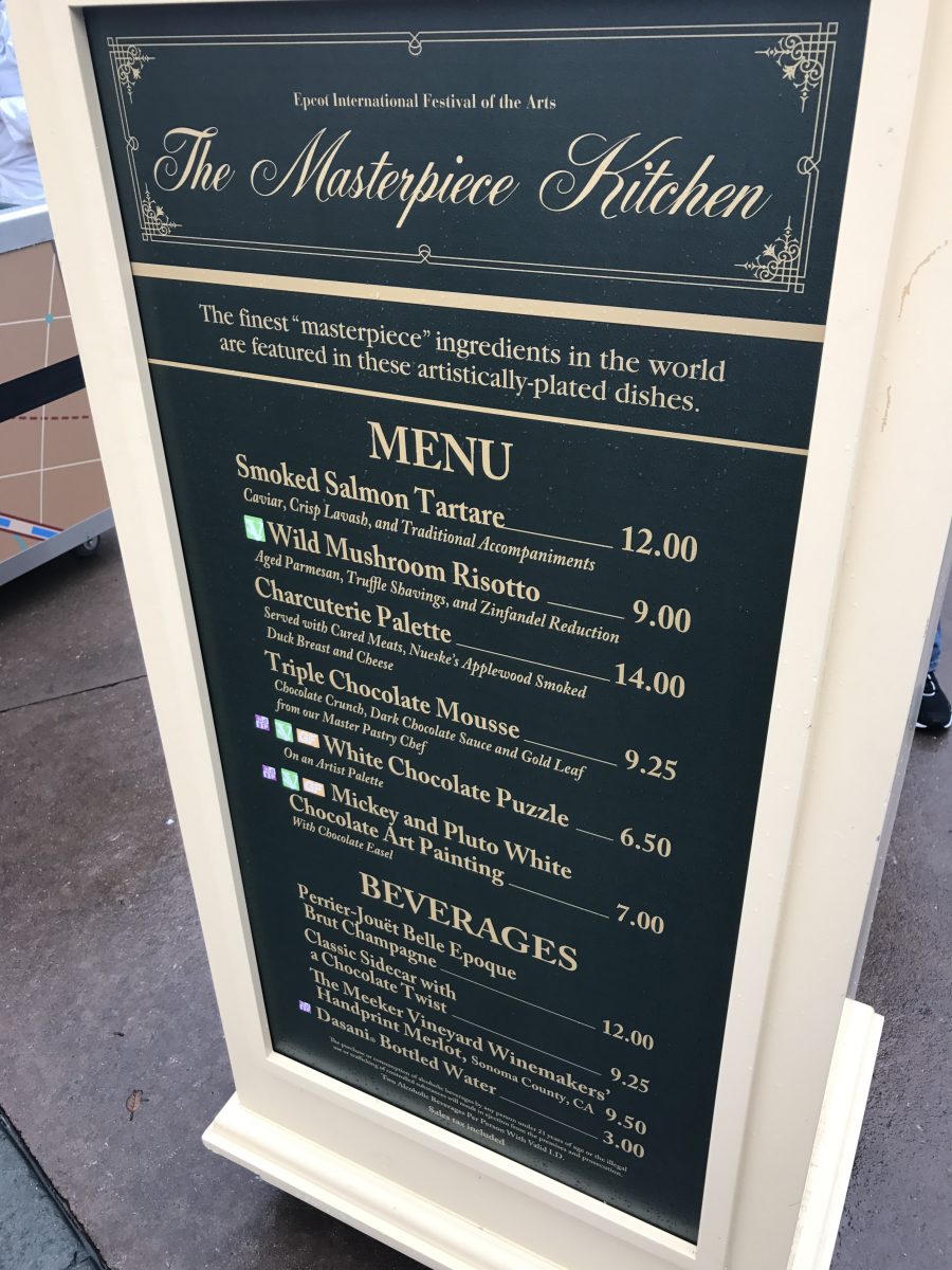 REVIEW: &ldquo;The Masterpiece Kitchen&rdquo; Food Studio &ndash; Epcot International Festival of the Arts 2017