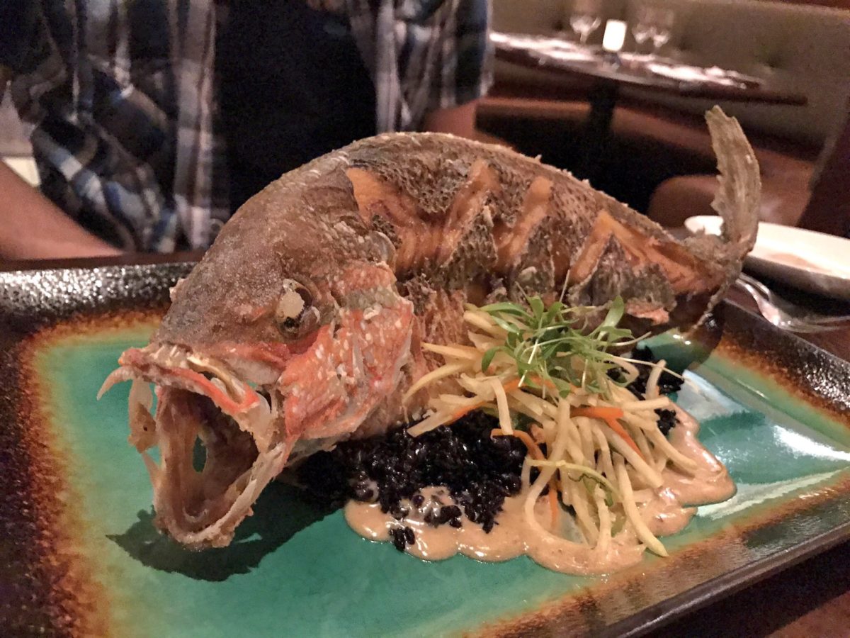 The whole fried fish at Tiffins, which I always include just for laughs at people who can't handle it...