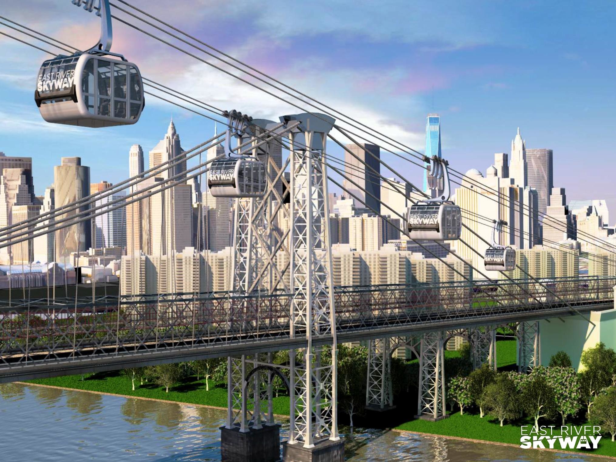 If you think Skyway systems are out of date, think again. New York City still utilizes such a system to and from Roosevelt Island and has proposed an additional system for the future, seen here.