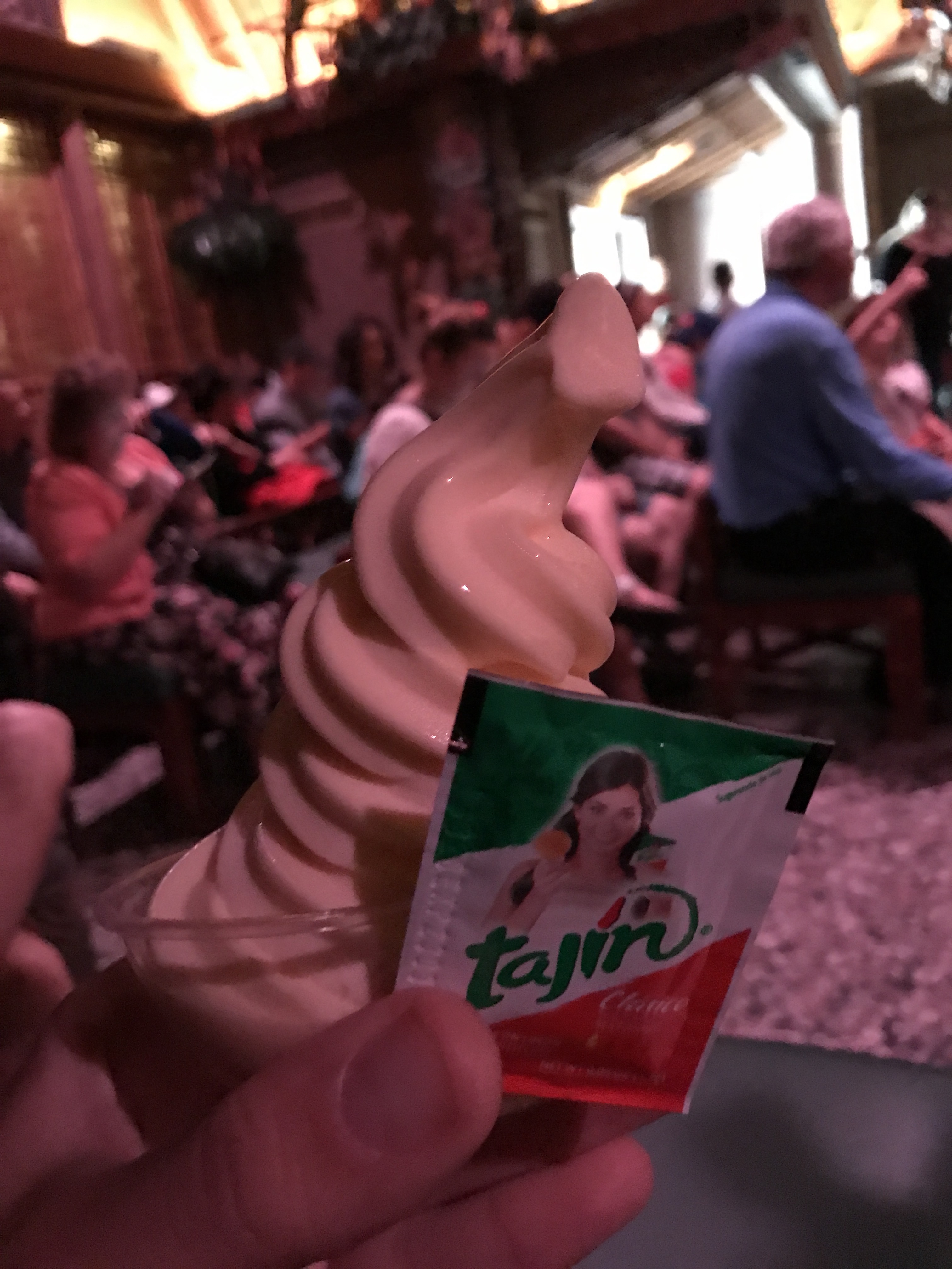 The Dole Whip with the seasoning packet, Disneyland Park