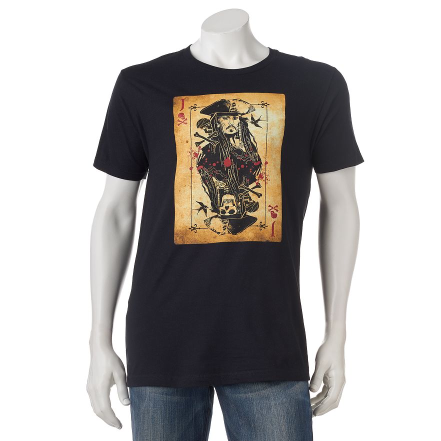 Men's Pirates of the Caribbean Jack Sparrow Card Tee 