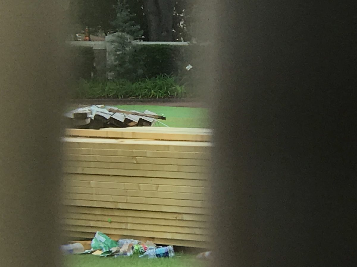 Construction for the Epcot gondola station, International Gateway