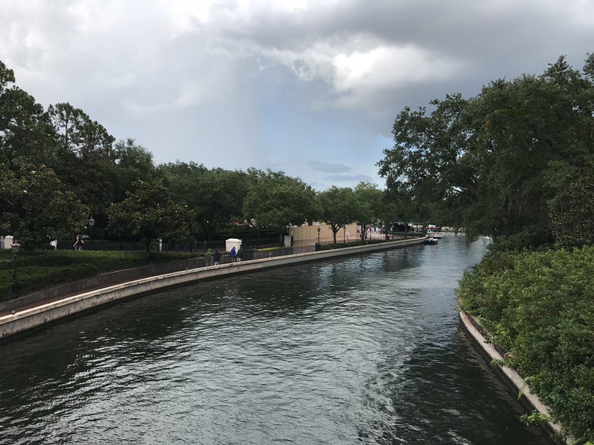 Construction for the Epcot gondola station, International Gateway