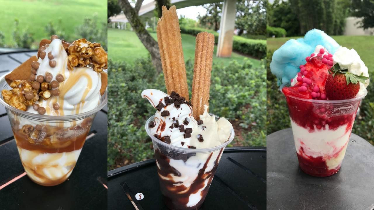 REVIEW: Crazy Churro, Apple Pie, and Berry Explosion Ice Cream Sundaes Debut at Epcot's Taste Track