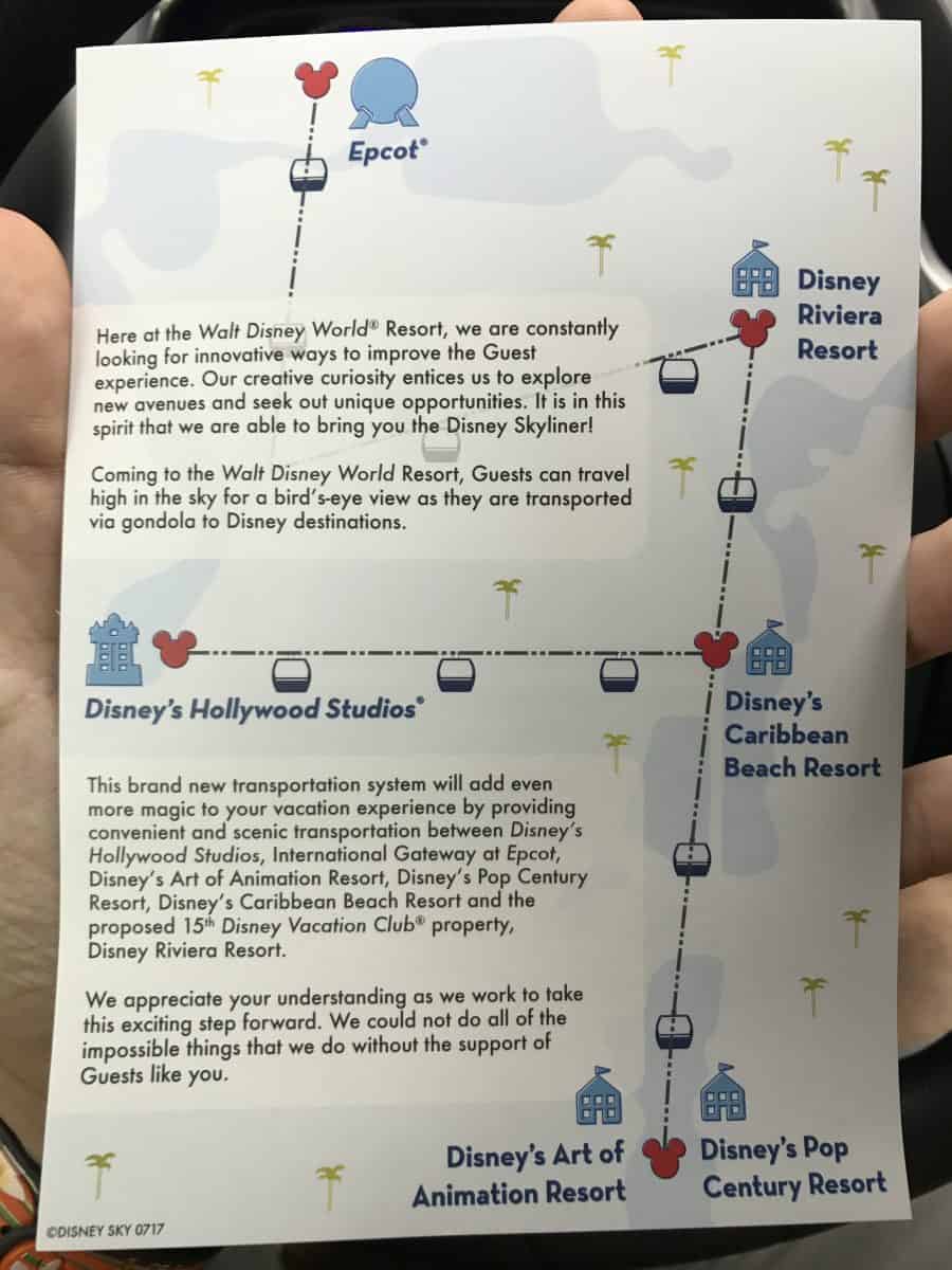 PHOTOS: Disney is Distributing Promotional Pamphlets on the Skyliner Gondola System