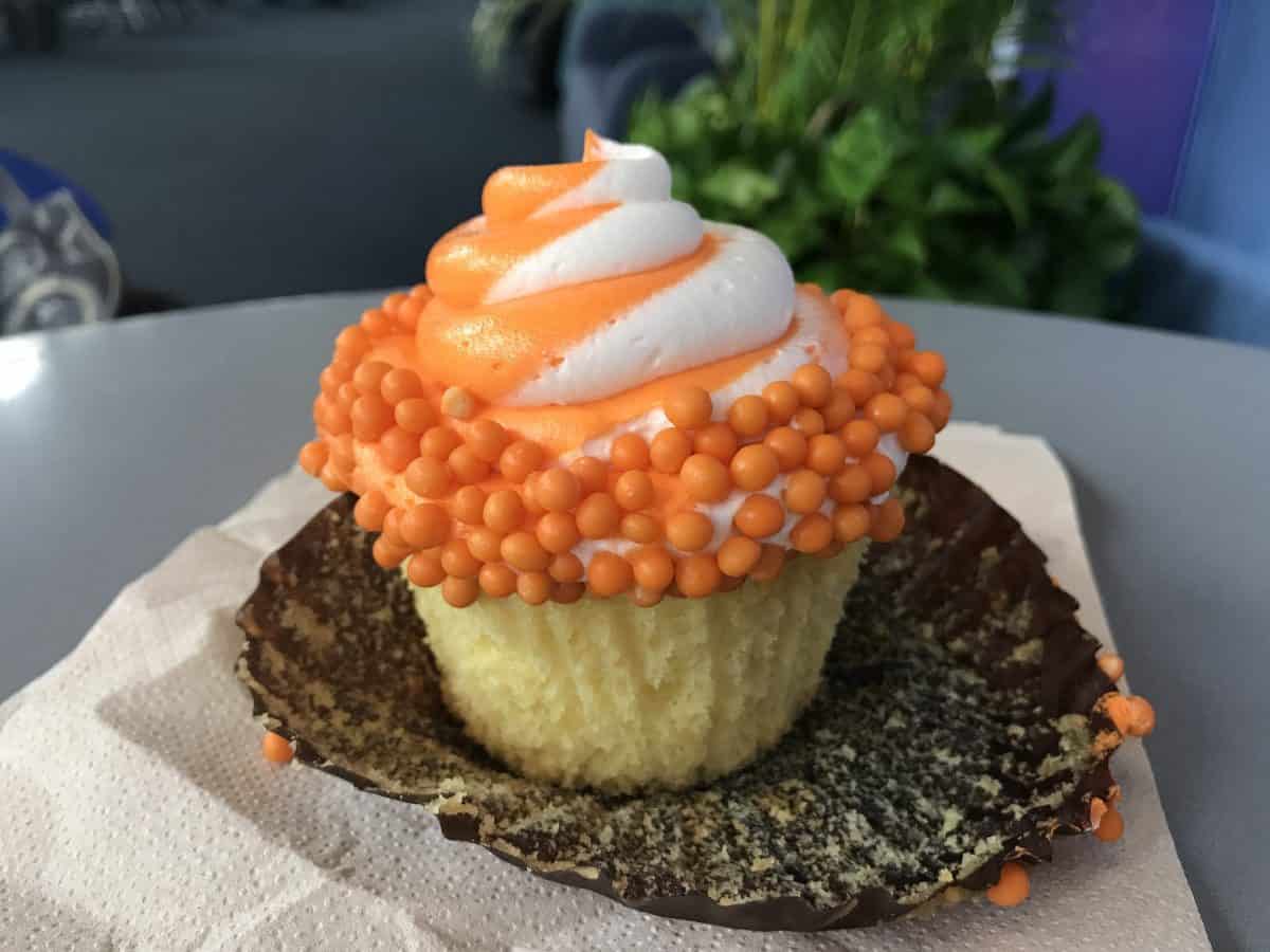Orange Creamsicle Cupcake, $5.99 at the Fountain View Starbucks at Epcot