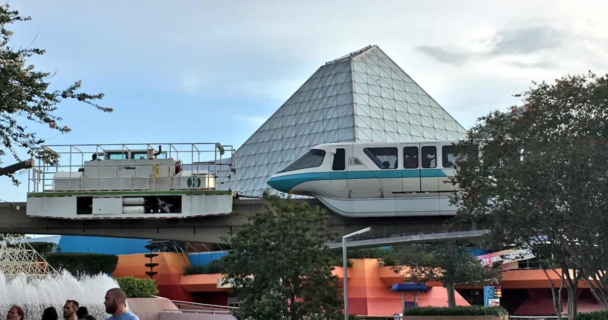 VIDEO: Monorail Teal Gets Towed Through Epcot After Yet Another Breakdown