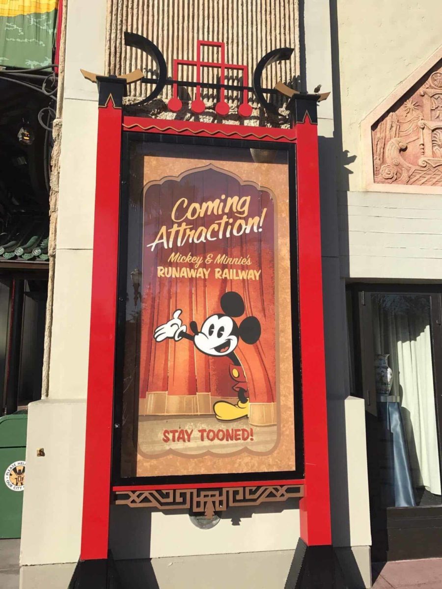 PHOTOS: Signage Posted for Mickey and Minnie's Runaway Railway, Replacing the Great Movie Ride