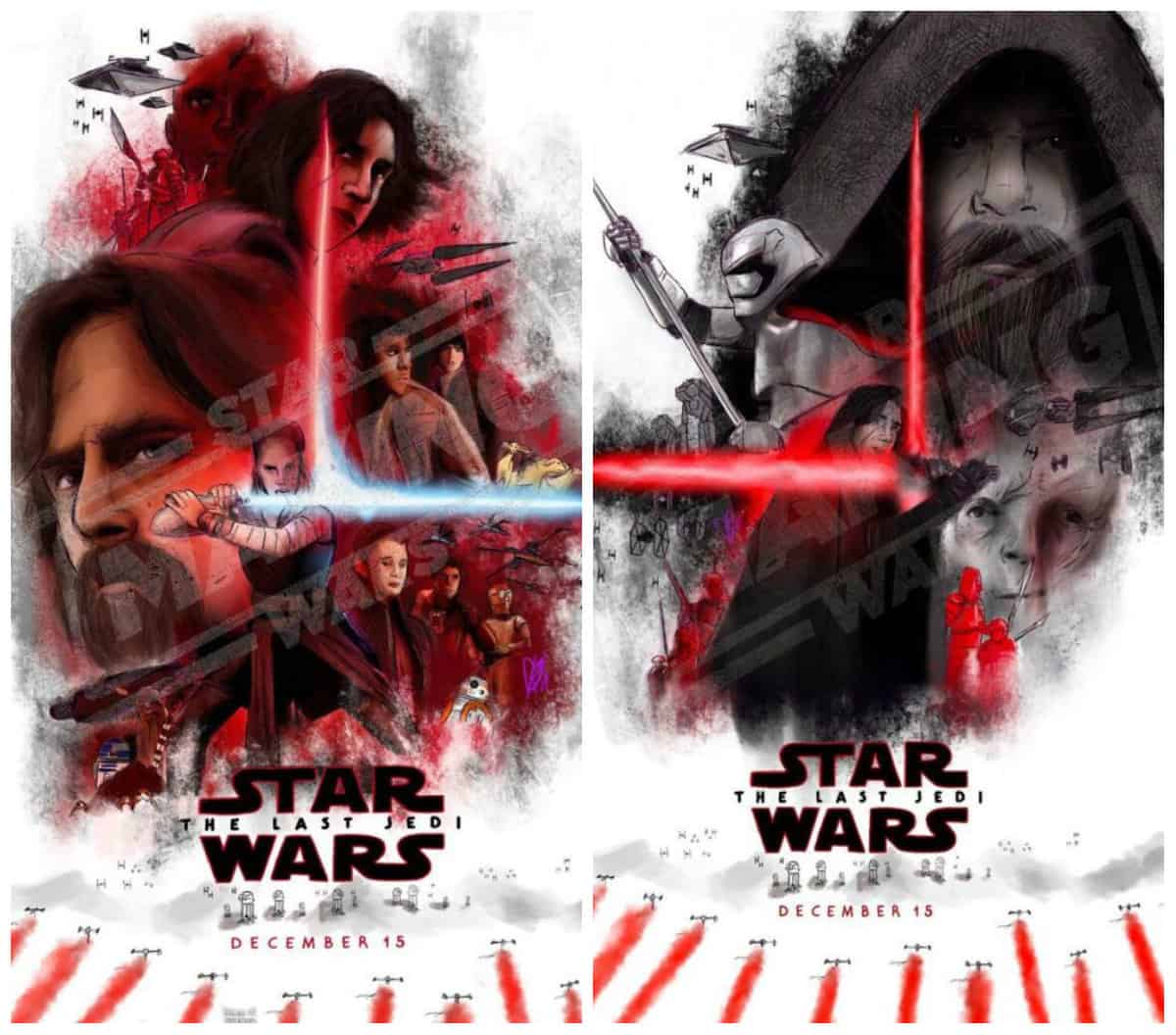 Potential "Star Wars: The Last Jedi" Concept Poster Seems To Imply That Someone Has Turned To The Dark Side