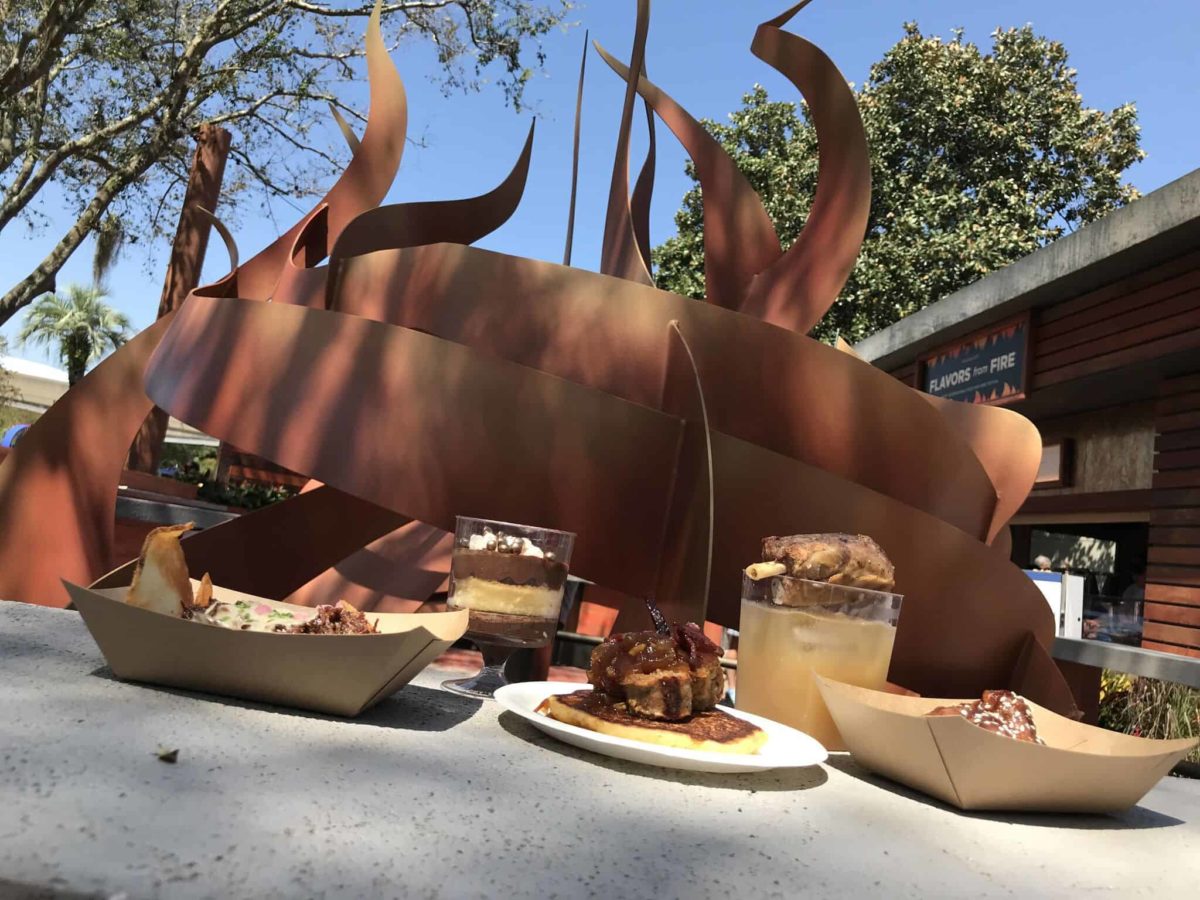 REVIEW: Flavors From Fire Marketplace in Future World (Including That Mustard Pork Drink), Epcot International Food and Wine Festival 2017