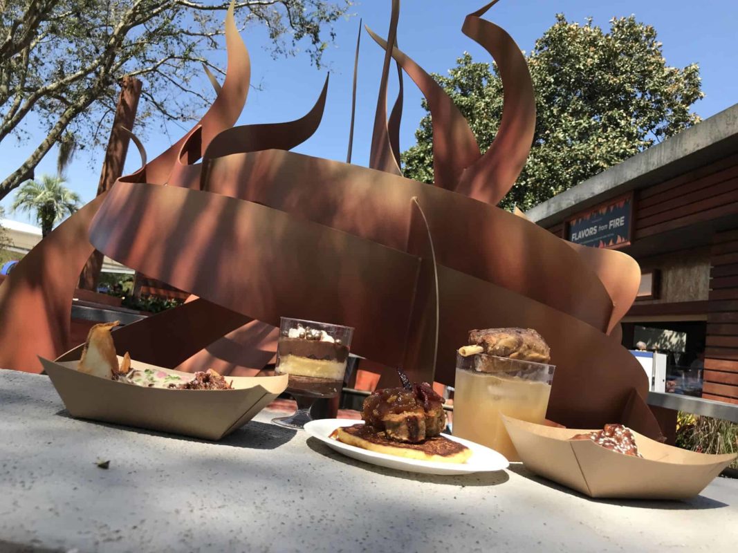 REVIEW: Flavors From Fire Marketplace in Future World (Including That Mustard Pork Drink), Epcot International Food and Wine Festival 2017
