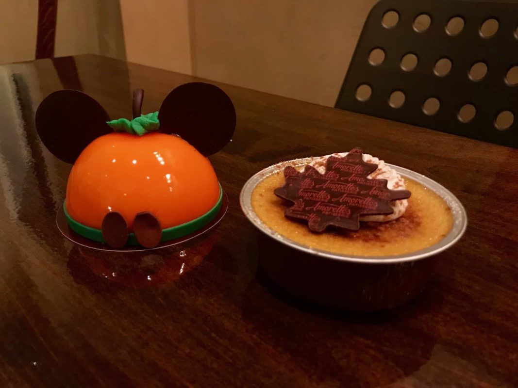 REVIEW: Pumpkin Creme Brûlée & Seasonal Mickey Mousse at Amorette's Patisserie, Disney Springs
