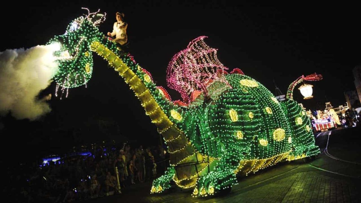 The Pete's Dragon float from the Main Street Electrical Parade.