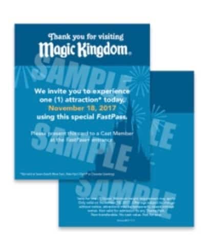 The Magic Kingdom to Distribute Bonus "Surprise" Paper FastPasses on Select Evenings Through November & December
