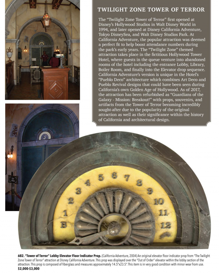 Some key Tower of Terror props are going on auction soon