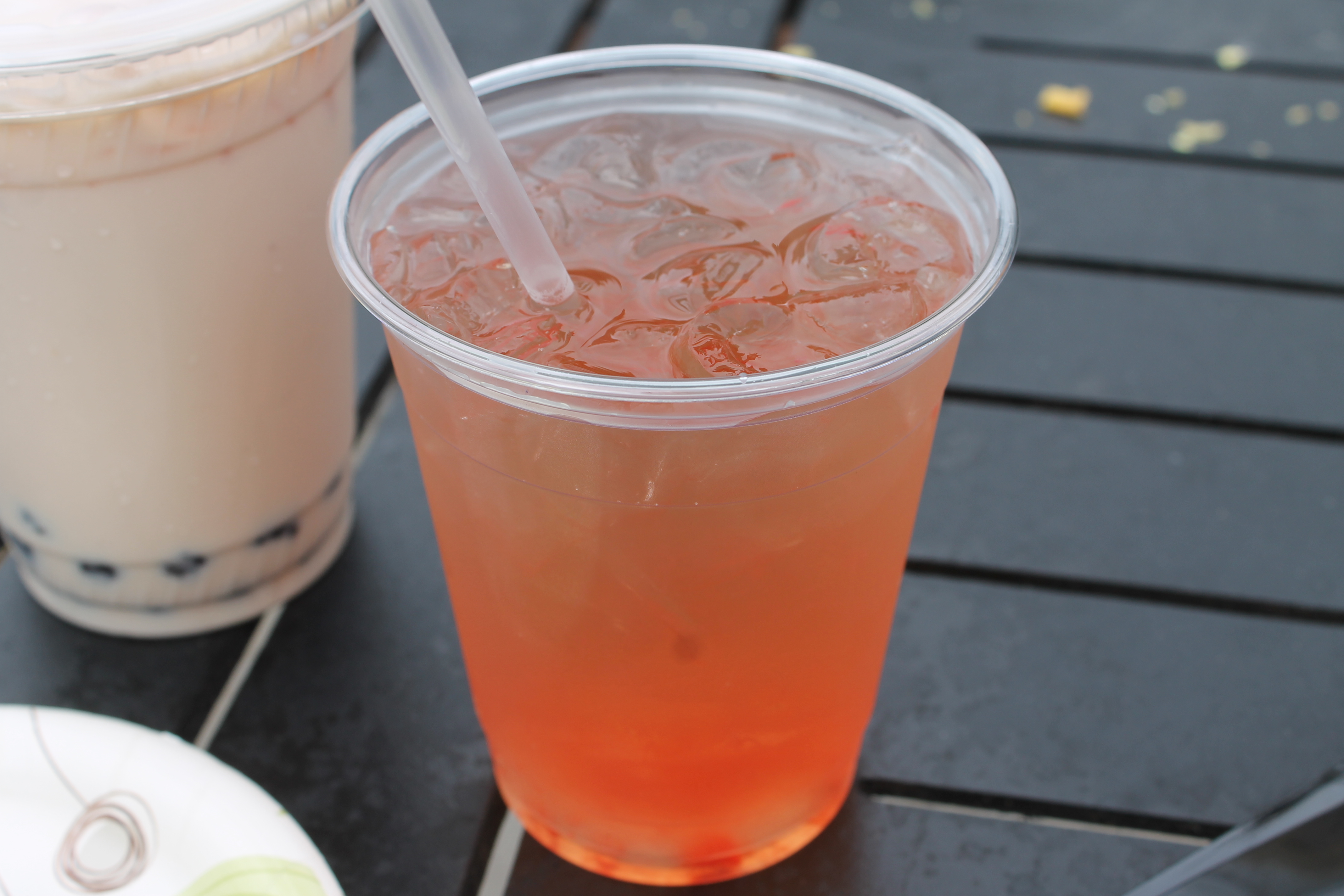 Scarlet Blossom: A cooler of Mango Wine, Strawberry Syrup and Ginger Ale $9.50
