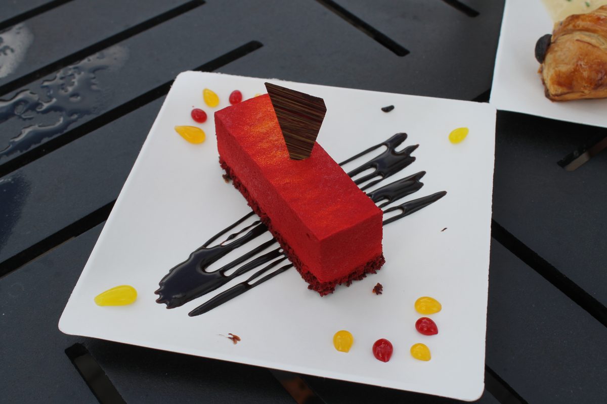 Le Coucher de Soleil: Sunset Mango and Raspberry Cake $6.75