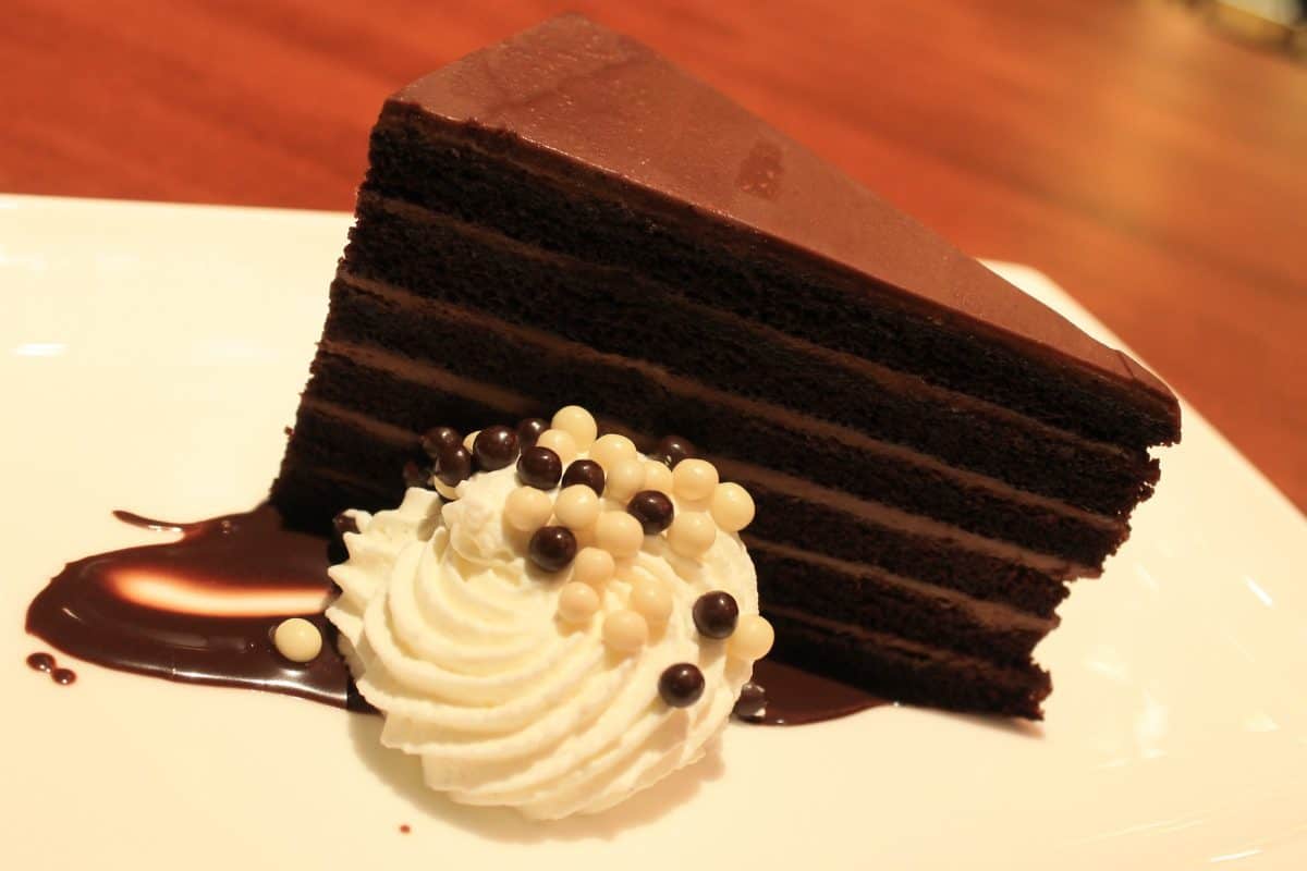 Bittersweet Chocolate "Mile-High" Cake - Raspberry Coulis - $12.00