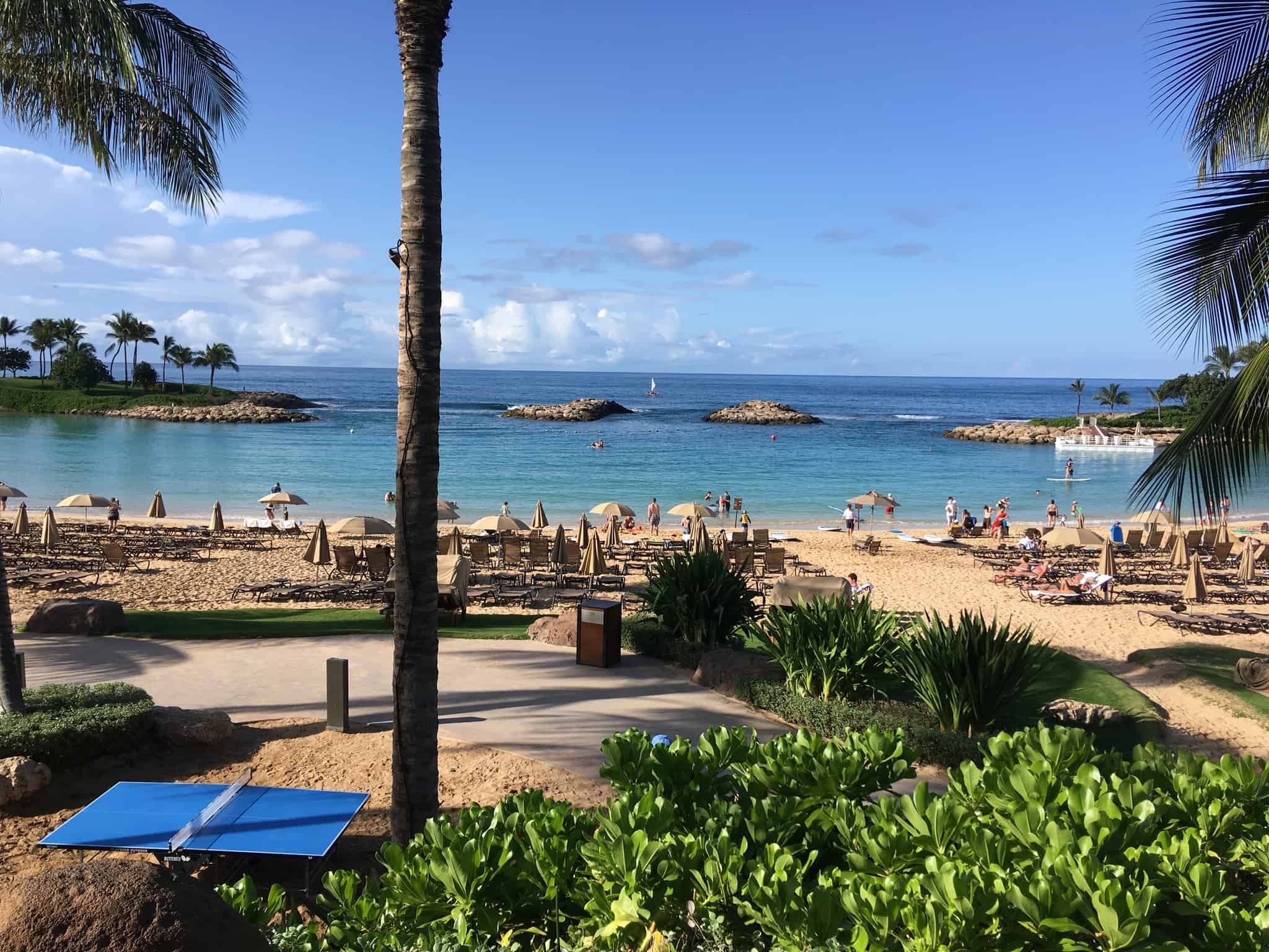 A view of The Aulani's private beach