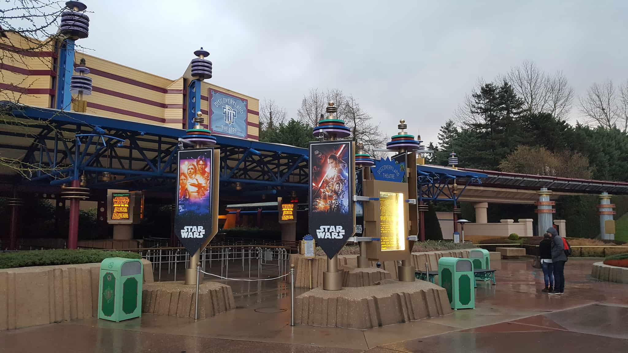 The Discoveryland Theatre showing Star Wars: Path of the Jedi, in 2017.