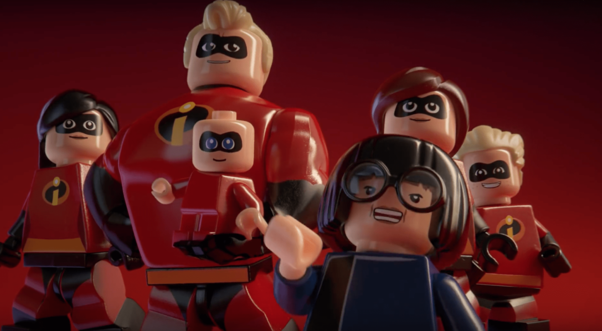 A trailer image for the upcoming video game LEGO The Incredibles.