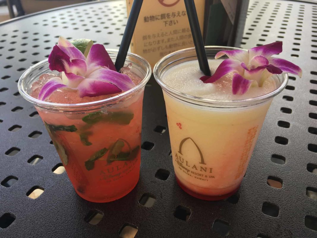 Some drinks from Wailana Pool Bar at the Aulani