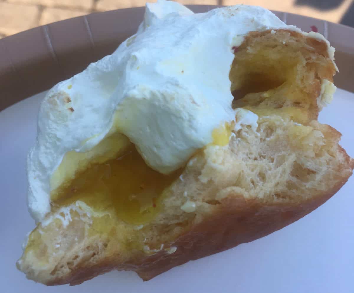 dole whip donut, pineapple donut, disneyland donut