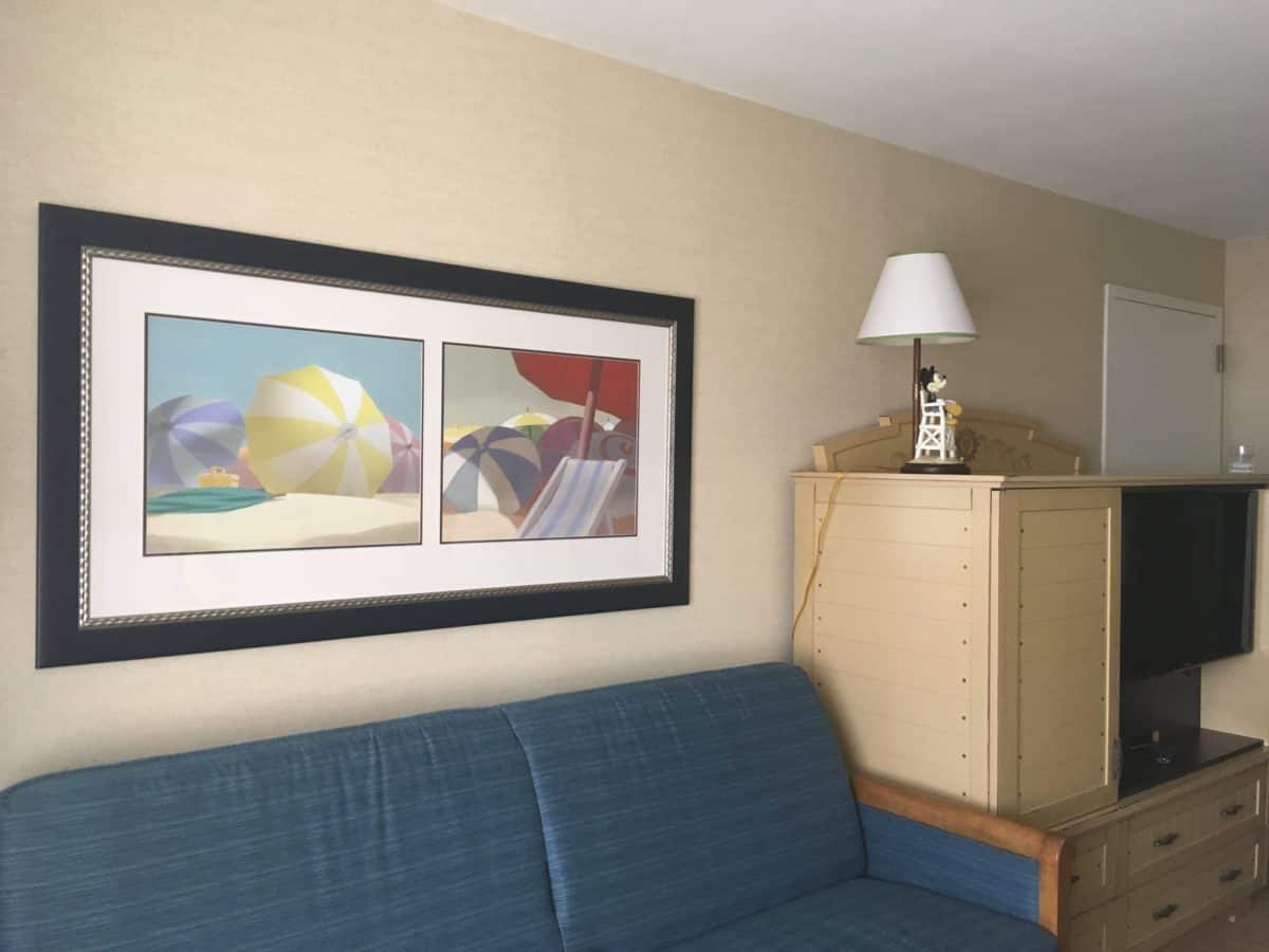 Another look inside a Premium View room at Disney's Paradise Pier Hotel at the Disneyland Resort