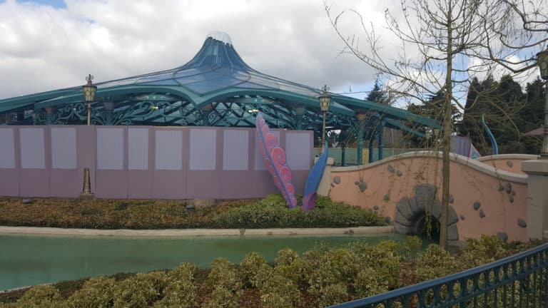 Mad Hatter's Tea Cups refurbishment, April 2018.