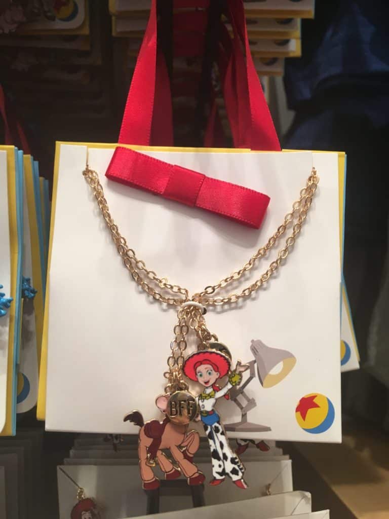 A set of Toy Story-themed Best Friends Forever necklaces from the PIXAR jewelry line