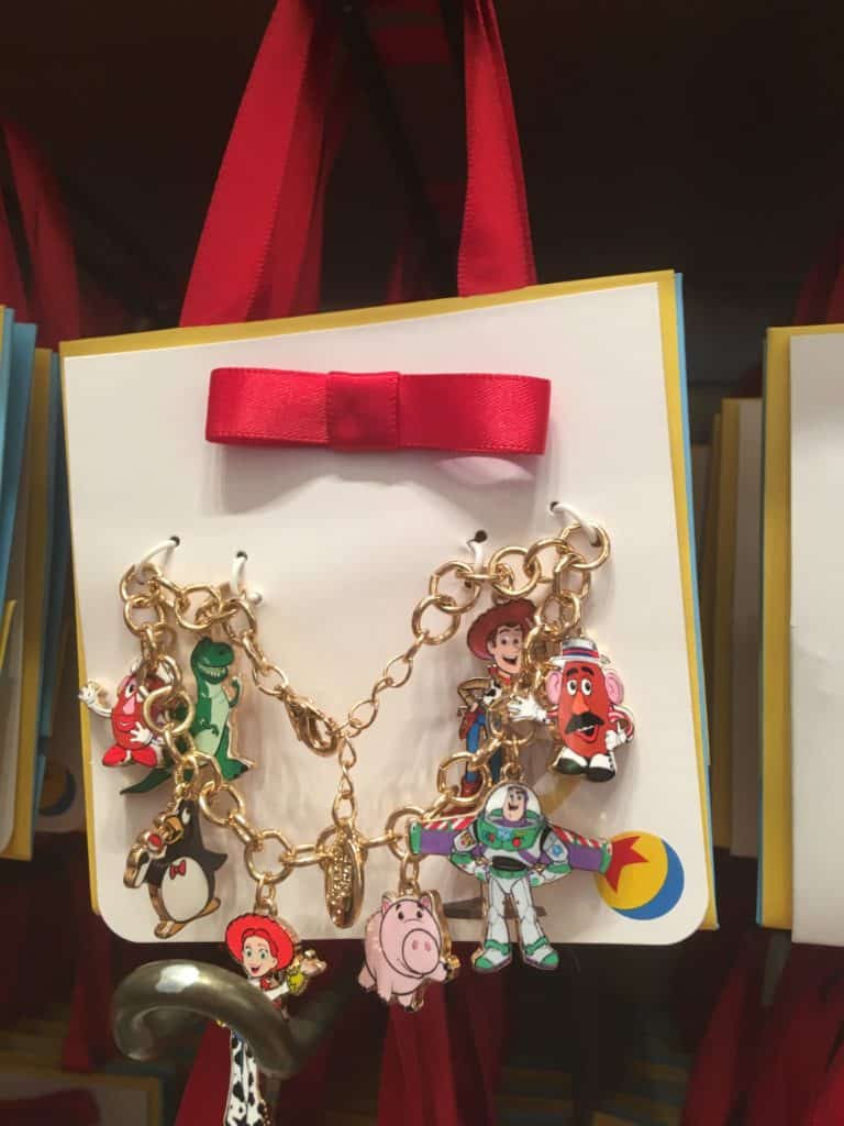 A Toy Story charm bracelet from the PIXAR jewelry line
