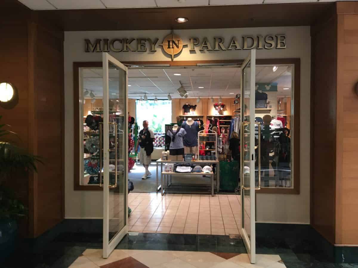 Mickey in Paradise, the lobby gift shop for Disney's Paradise Pier Hotel at the Disneyland Resort