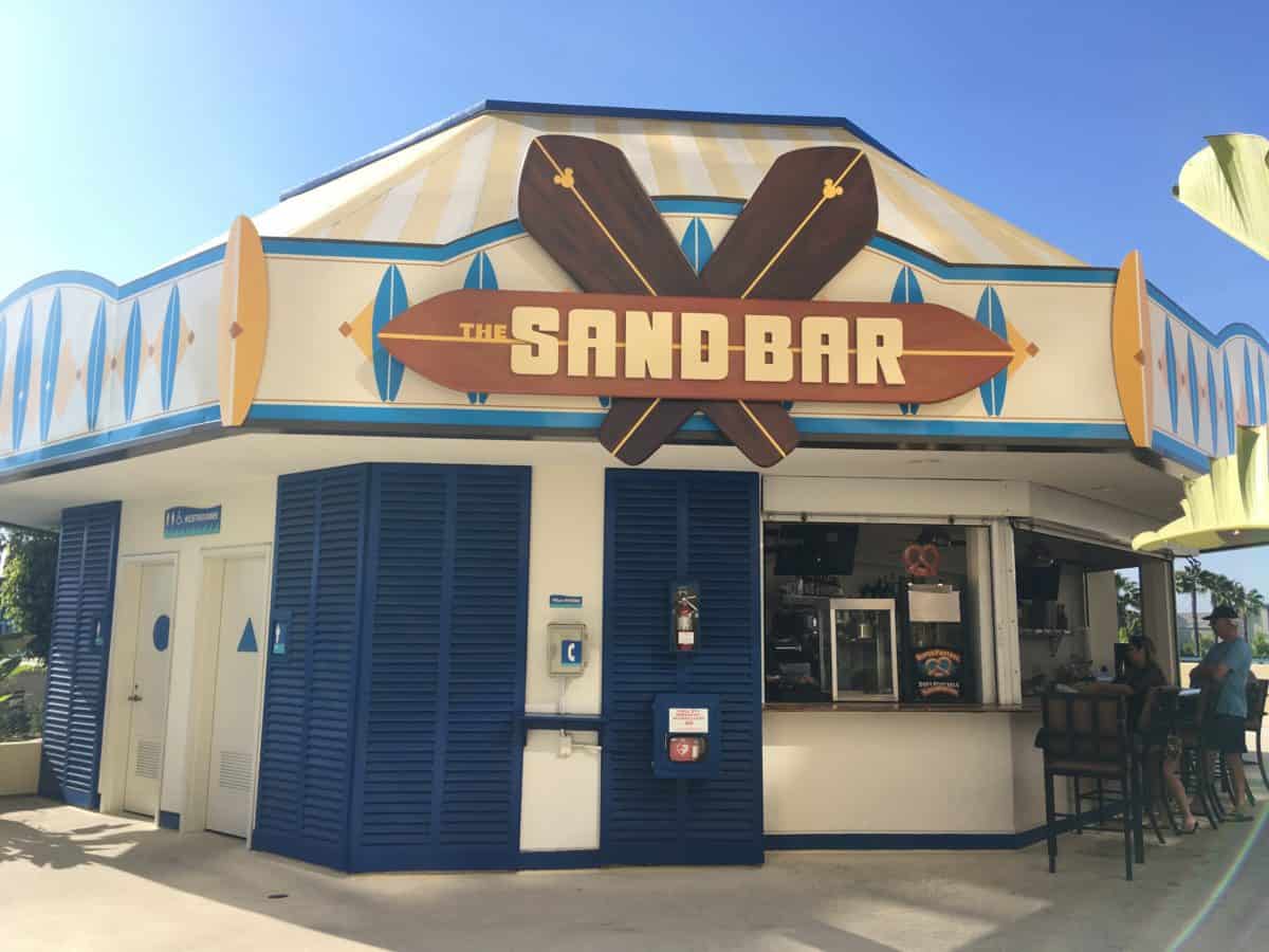 The Sand Bar, located near the pool at Disney's Paradise Pier Hotel at the Disneyland Resort