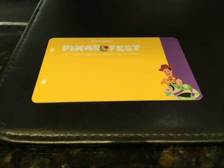 A concierge room key from Disney's Paradise Pier Hotel's PIXAR Fest overlay