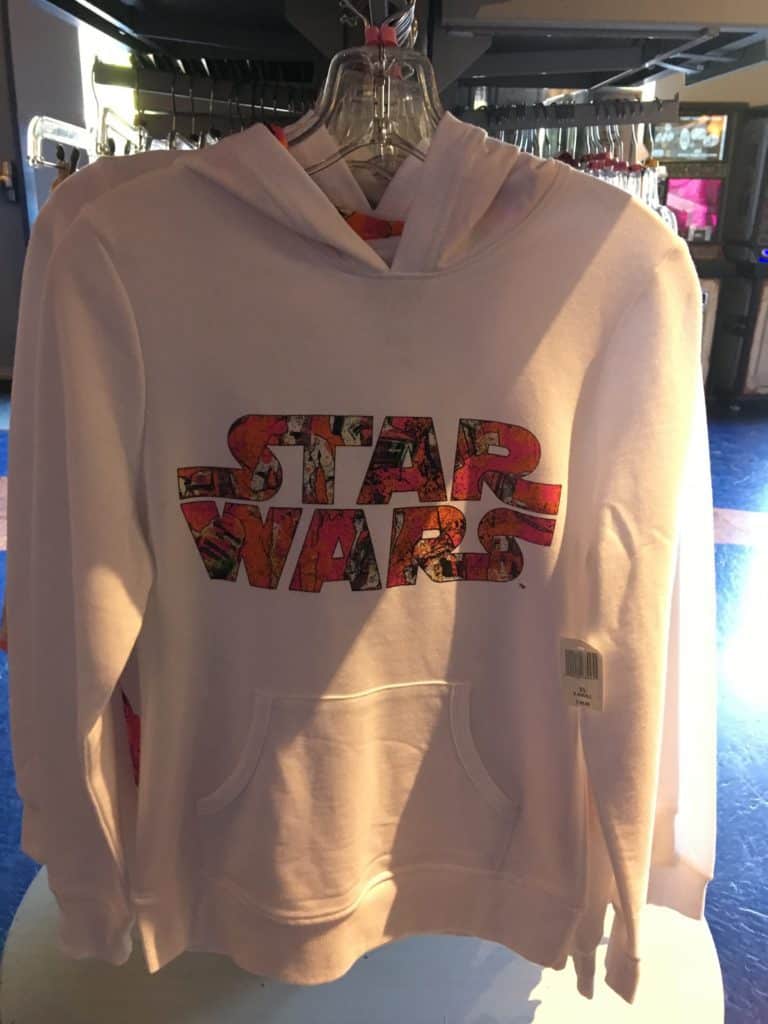 A Star Wars hoodie made by Her Universe, sold at Star Traders in Disneyland for the movie "Solo"