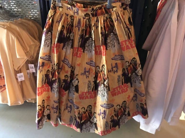 A Star Wars skirt made by Her Universe, sold at Star Traders in Disneyland for the movie "Solo"