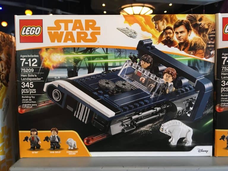 A LEGO Han Solo Landspeeder set, sold at Star Traders in Disneyland for the movie "Solo"