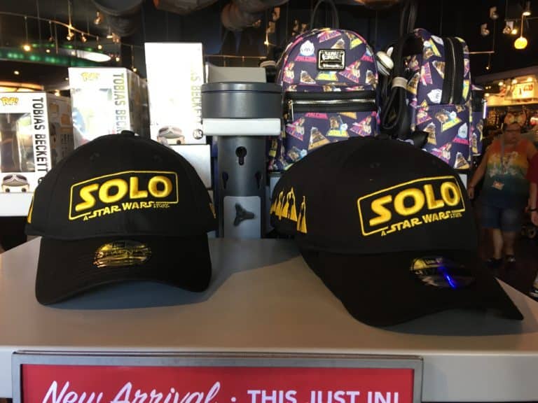a baseball cap sold at Star Traders in Disneyland, created for the movie "Solo"