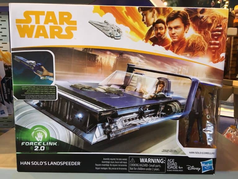 A Star Wars Force Link 2.0 Han Solo's Landspeeder set, sold at Star Traders in Disneyland for the movie "Solo"