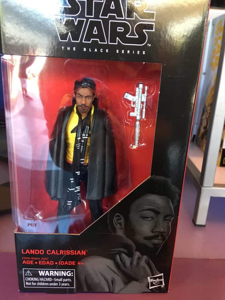 Young Lando Calrissian from the Star Wars: The Black Series figure line, sold at Star Traders in Disneyland for the movie "Solo"