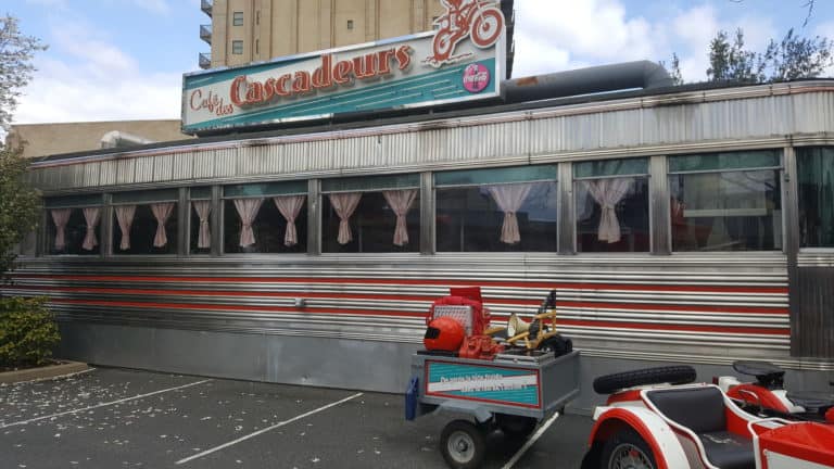 Caf&eacute; des Cascadeurs in Walt Disney Studios Park, Disneyland Paris, April 2018.