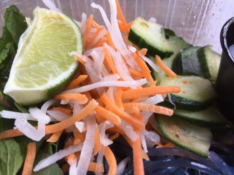 The vegetables in PIXAR Fest's Chilled Noodle Salad