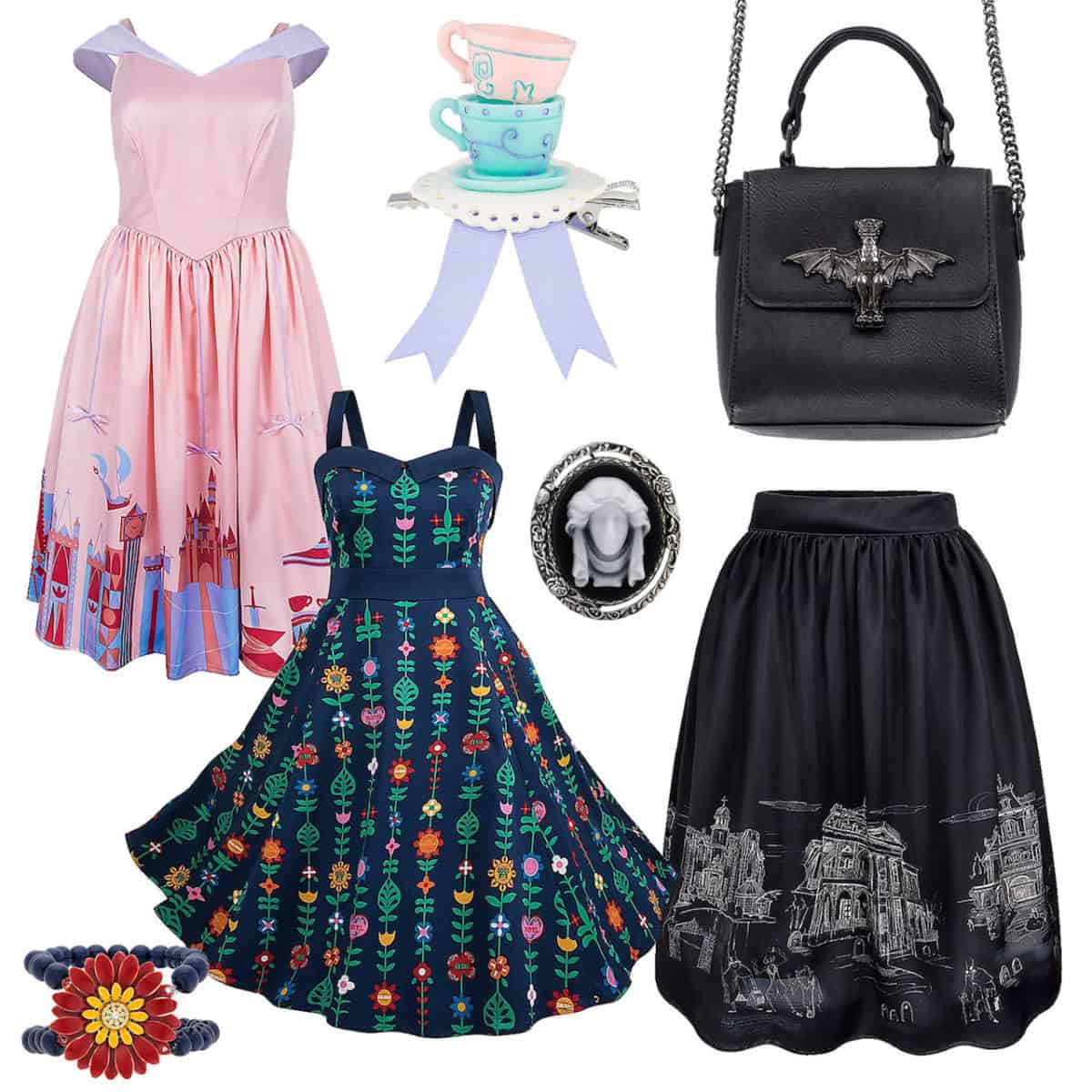 An assortment of new items available at Disney Dress Shop. 