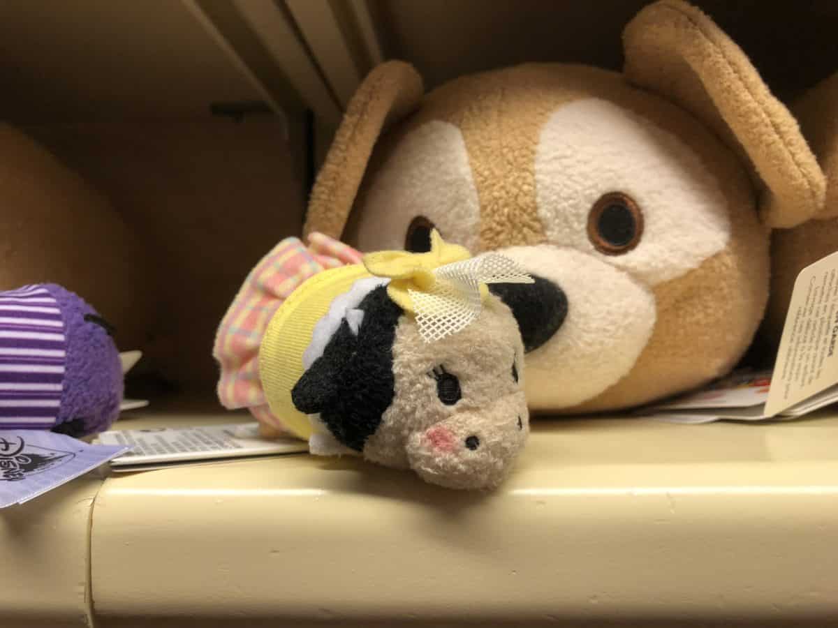 Clarabelle Cow in the Retro Chic Tsum Tsum plush line, sold at Disneyland as of May 4, 2018