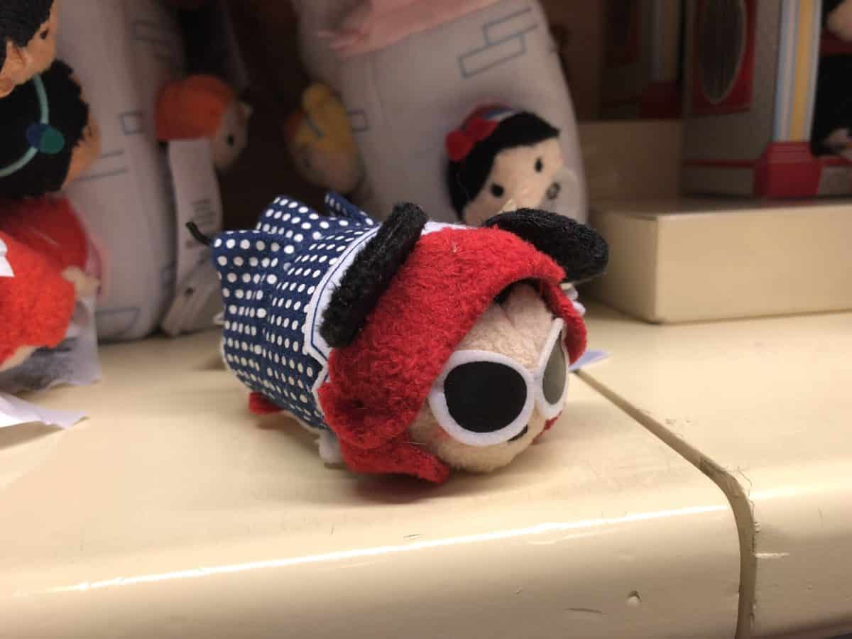 Minnie Mouse in the Retro Chic Tsum Tsum plush line, sold at Disneyland as of May 4, 2018