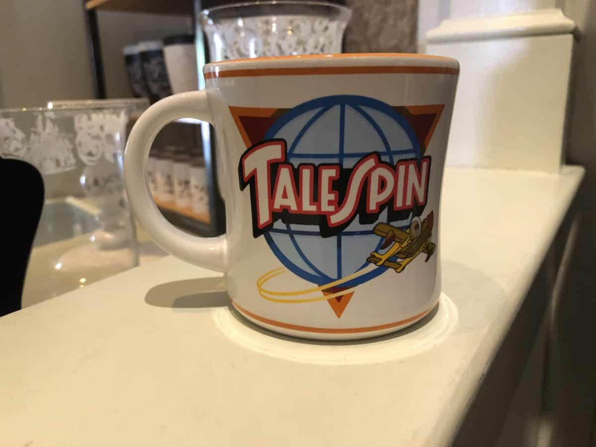 The logo on the back of the "Talespin" Disney Afternoon mug, found at Disneyland